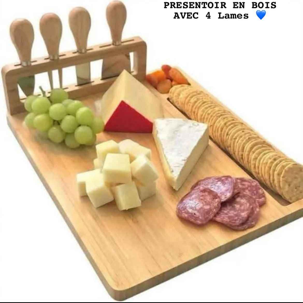 Présentoir  En bois avec 4 lames