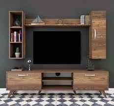 Table televiseur unite MFC42 180CM marron m010 + table basse TBMN006